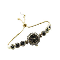 Montre à Quartz de luxe en direct pour femmes Bracelet en calcédoine bande en acier inoxydable ajusteur de corde de traction 9mm épaisseur du boîtier mouvement citoyen