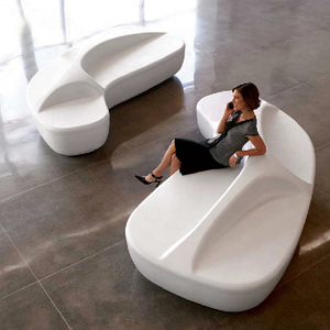 Moderno Jardín de fibra de vidrio <span class=keywords><strong>Oasis</strong></span> banco de múltiples plazas ocio salón decoración para exteriores para Patio Park Mall Hotel - Product Image 1
