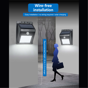 IP65 đánh giá cảm biến chuyển động PIR <span class=keywords><strong>LED</strong></span> năng lượng mặt trời ánh sáng Tường Ngoài Trời vườn thông minh ánh sáng với ánh sáng mặt trời điện cho khu vườn và đường dẫn - Product Image 5