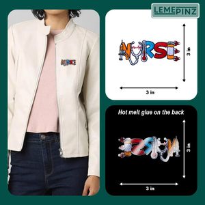 <b>Nurse</b> Patch 3 Iron On Embroidery Patch For <b>Bags</b> Clothes Hats Jeans - Product Image 6