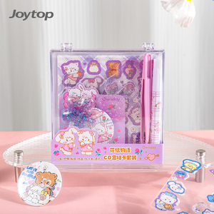 Joytop Vente en gros Personnalisé <span class=keywords><strong>Mikko</strong></span> Flower Letter Story CD Box Goo Card Set Cartoon Animal Sticker Cute Kids Eco-Friendly Sequins - Product Image 1