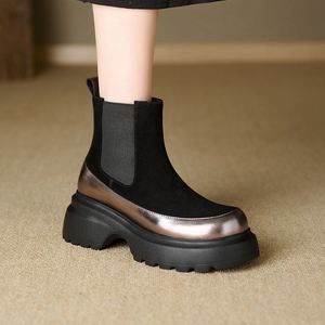 <span class=keywords><strong>Botines</strong></span> Vintage Cialisa <span class=keywords><strong>para</strong></span> <span class=keywords><strong>Mujer</strong></span>, Otoño Invierno 2025, Zapatos de Moda con Parches, Punta Redonda, Tacones Gruesos y Altos, <span class=keywords><strong>Botines</strong></span> Cortos <span class=keywords><strong>para</strong></span> <span class=keywords><strong>Mujer</strong></span>, Nuevo - Product Image 3