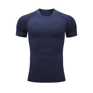 Camiseta transpirable de secado rápido para hombre, manga corta, color sólido, para deportes, correr, baloncesto, entrenamiento, gimnasio, ropa deportiva - Product Image 4