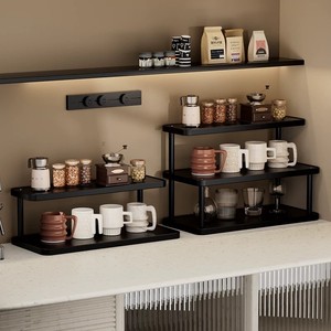 Coffee Cup Storage Rack 3 Tier <b>Corner</b> Desk Organizer Multifunctional Home Kitchen Shelf - Product Image 1