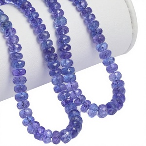 Chaîne de perles en Tanzanite naturelle, taillée à la main, taille brillante, pour la fabrication de bijoux, fournitures d'artisanat DIY, effet changeant de couleur - Product Image 3