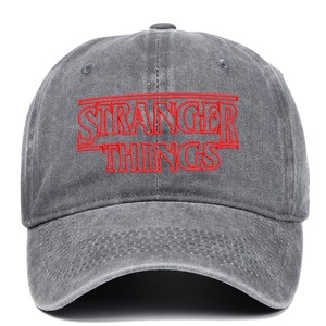 Casquettes de sport pour hommes <span class=keywords><strong>Stranger</strong></span> <span class=keywords><strong>Things</strong></span> de haute qualité, 6 panneaux, logo brodé personnalisé, casquettes de baseball classiques avec boucle en métal - Product Image 3