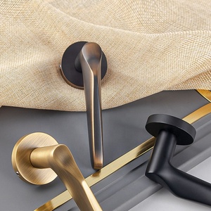Solid <strong>Brass</strong> Interior <strong>Door</strong> Lock <strong>Handle</strong> Split Luxury Privacy Copper <strong>Door</strong> Lever <strong>Handles</strong> - Product Image 1