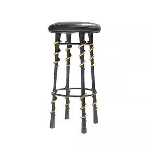 Tabouret <span class=keywords><strong>de</strong></span> <span class=keywords><strong>bar</strong></span> en métal contemporain américain, noir, <span class=keywords><strong>chaise</strong></span> haute <span class=keywords><strong>de</strong></span> comptoir, siège souple, écologique, pour la maison, le <span class=keywords><strong>bar</strong></span>, l'îlot <span class=keywords><strong>de</strong></span> cuisine, le salon - Product Image 6