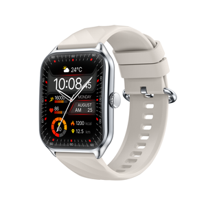 Montre connectée AMOLED ultra-fine 1,933 pouces unisexe, 20 jours d'autonomie, plus de 100 modes sportifs, tracker d'activité, étanche IPX8, bracelet en silicone carré - Product Image 1