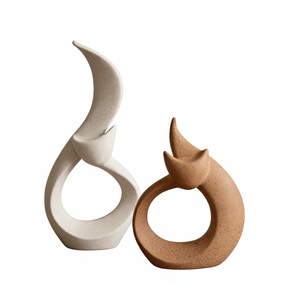 Adornos de Cerámica Abstractos Estilo Wabi-Sabi para Sala de Estar, <span class=keywords><strong>TV</strong></span> y Mueble para Vinos, Decoración del Hogar, Regalo de Inauguración - Product Image 2
