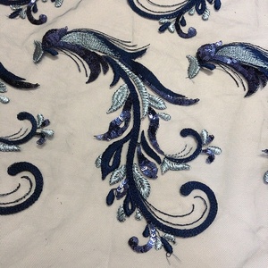 Sản xuất Màu Đen Thêu sequined <span class=keywords><strong>Net</strong></span> ren đính cặp may lt2573a - Product Image 5