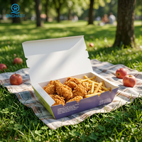 Nouvel arrivage : Boîte de luxe en papier kraft écologique et recyclable pour poulet frit, sushi, repas rapides et frites, avec pelliculage mat, vente en gros