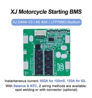 BMS de démarrage pour moto XJ 4S 30A 40A 12V, compatible batteries Lifepo4, NMC, Lithium et Sodium-ion 3.2V 3.7V 4.2V
