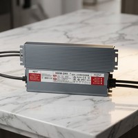 Boîtier en aluminium étanche IP67 pour transformateur d'éclairage LED extérieur 300W 170-265V AC vers 12V/24V DC, efficacité 90-99%