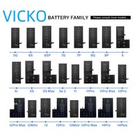 VICKO Factory Wholesale OEM Smartphone Battery Replacement for iPhone All CX XS XR 13 14 15 Plus Pro Max