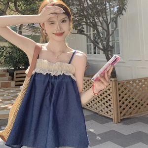 Nouvelle Camisole Femme Style Français Polyvalente en Chiffon à Volants et Détails Brodés, Idéale pour l'Été et le Style Rétro - Product Image 6