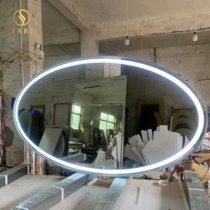 Set di Arredamento Moderno <span class=keywords><strong>per</strong></span> <span class=keywords><strong>Salone</strong></span> di Bellezza in Offerta, Specchi Ovali con Illuminazione LED <span class=keywords><strong>per</strong></span> Uso Commerciale - Product Image 4