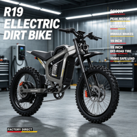 Moto tout-terrain électrique R19 72V 9000W haute vitesse puissante pour adultes, idéale pour la conduite en montagne