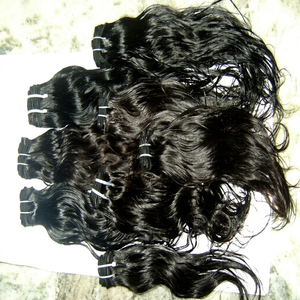 Pelos naturales crudos sin derramamiento, cabello humano remy sin enredos, tejido de cabello ondulado Remy puro - Product Image 1