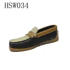 YYN, low cut einfache tragen oxford benutzerdefinierte marke leder müßiggänger non-skid fahr erbsen schuhe HSW034