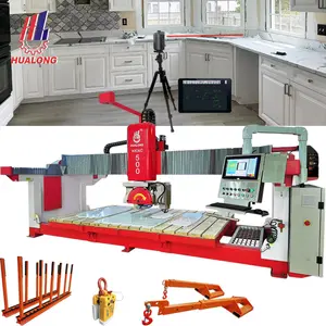 Hualong máy móc thương mại Máy cắt đá cầu Saw 5 trục CNC Router cho đá cẩm thạch Granite thạch anh nhà bếp Countertop