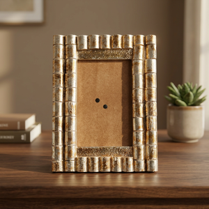 Handmade Decorative Wooden Photo <b>Frame</b> with <b>Antique</b> Metal Design Tabletop Picture <b>Frame</b> for Home Office and Living Room Decor - Product Image 1