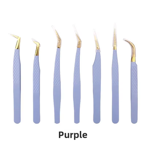 Stainless Steel Eyelash <b>Adhesive</b> Pliers Anti Static Smooth Tip <b>Lash</b> Extension Tweezers - Product Image 4