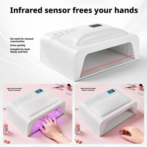 Lámpara UV LED para Uñas de 48W con Brazo de PU, Diseño para Dos Manos con 60 Perlas y <span class=keywords><strong>4</strong></span> Temporizadores para Uñas de Gel, Gran Venta - Product Image 1