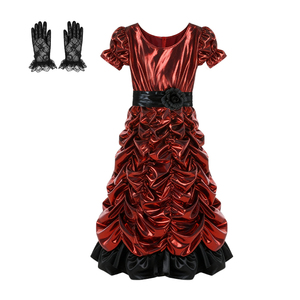 Disfraz de <span class=keywords><strong>Flamenco</strong></span> para Niñas, Diseño con Volantes, Poliéster, Cómodo, Transpirable, de Alta Calidad - Product Image 4