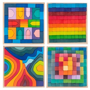 Đồ Chơi Trẻ Em Bằng Gỗ Lớn Rome Rainbow Arch Khối Xây Dựng/Em Bé Bằng Gỗ 1001 Khối Xếp Chồng Ban Đêm Học Sớm - Product Image 2