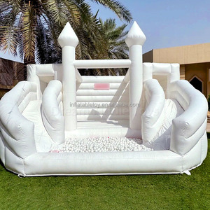 Tobogán Acuático Inflable White Castle <span class=keywords><strong>de</strong></span> Alta Calidad, PVC, para Niños, Juegos al Aire Libre, <span class=keywords><strong>Alquiler</strong></span> para Fiestas <span class=keywords><strong>de</strong></span> Boda y Entretenimiento Comercial - Product Image 1