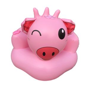 Cuted <span class=keywords><strong>หมู</strong></span><span class=keywords><strong>น้อย</strong></span>พองเก้าอี้เด็กที่กำหนดเองแบบพกพานุ่มพีวีซีเด็กวัยหัดเดินอาบน้ำโซฟา - Product Image 3