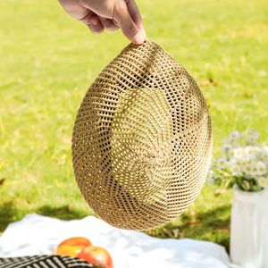 <span class=keywords><strong>Qin</strong></span> <span class=keywords><strong>LAN</strong></span> หมวกเบเร่ต์ผ้าเดนิมฟางสไตล์เกาหลี, หมวกคลุมหน้าระบายอากาศเหมาะกับชายหาดฤดูร้อน - Product Image 5