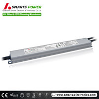 Driver LED dimmable 277 VAC 0-10 V, alimentation LED 12 V 24 V IP67 60 W avec boîtier en aluminium