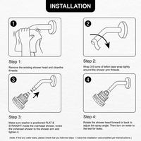 Pommeau de douche filtré haute pression entièrement chromé de 5 "pommeau de douche à panneau en acier inoxydable, élimine les substances nocives du chlore