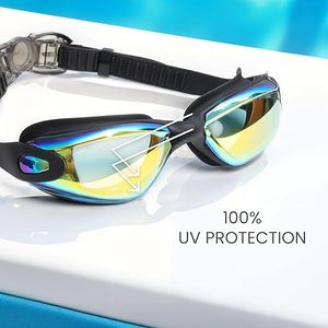 Gafas de Natación para Adultos de Alta Definición con Protección UV, Lentes de Nado Impermeables Antivaho de Silicona - Product Image 5