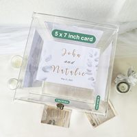 Anpassbare Moderne Acryl-Hochzeitskarten-Box mit Drehbarem Aufbewahrungssystem & Leichtgewichtige Große Transparente Präsentationsbox