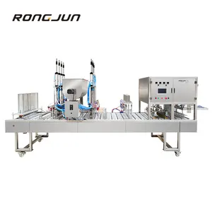 Automatic jelly pudding water cup milk yogurt filling and sealing machine cup cake filling machine