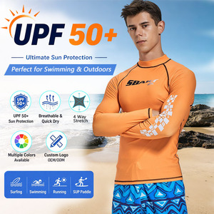 Camiseta de Manga Larga para Hombre con Protección Solar UPF 50+, Secado Rápido, Elástica en 4 Direcciones, para Natación, con Logotipo Personalizado, OEM, ODM - Product Image 1