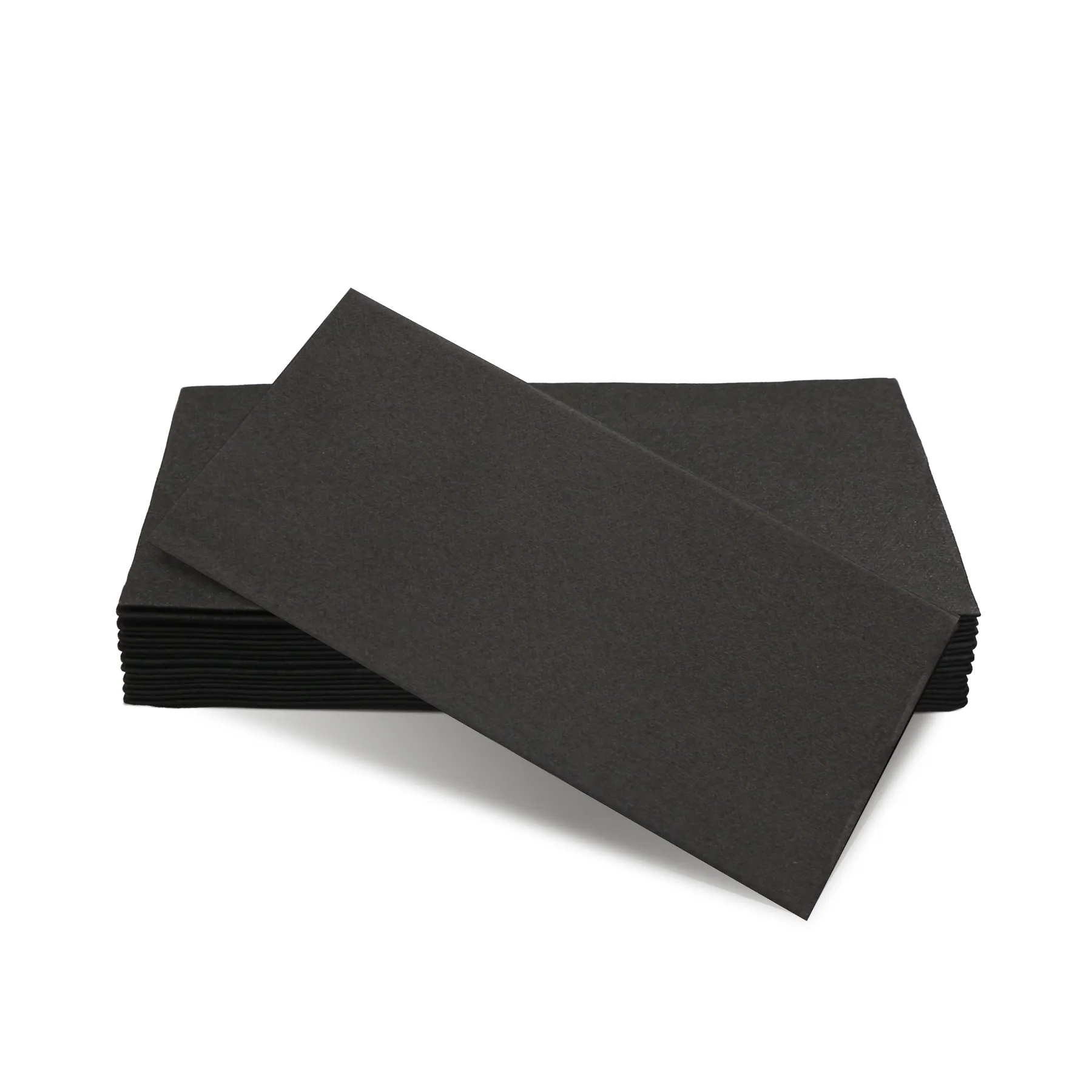 Black Airlaid Napkins With Cutlery Pocket Dinner Napkins Tissue Serviettes Paper for hotel