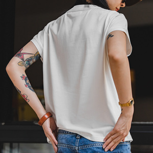 T-shirt Maden da donna in seta ghiaccio ecologica, girocollo classico, tinta unita, rinfrescante, traspirante sulle spalle, a maniche corte, top basic estivo - Product Image 1