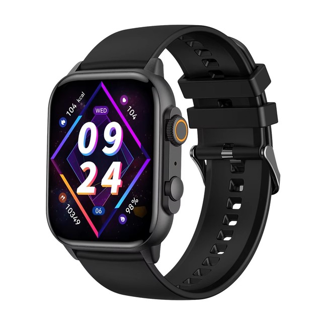 Unisex Smart Watch 2024 Fashion 1.95 Inch Square AMOLED Screen Fitness Tracker Android Heart Rate Calls HK95