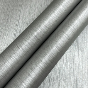 Lonmay <span class=keywords><strong>papel</strong></span> <span class=keywords><strong>tapiz</strong></span> metálico Peel and Stick <span class=keywords><strong>papel</strong></span> de pared de acero inoxidable plateado <span class=keywords><strong>para</strong></span> <span class=keywords><strong>nevera</strong></span> película de vinilo - Product Image 3