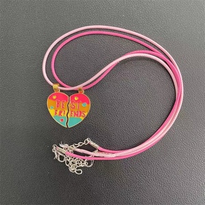 En Stock Offre Spéciale mignon <span class=keywords><strong>meilleur</strong></span> ami colliers mode coloré magnétique amour coeur collier - Product Image 4