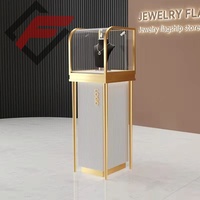 Serrure de tiroir intelligente personnalisable en métal avec charnière à lumière LED dorée, double face, pour armoire, usage intensif, présentoir