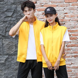 Gilet en polaire rouge doublé polyester, chaud, pour l'automne et l'hiver, vêtement de travail, vêtement d'extérieur - Product Image 3