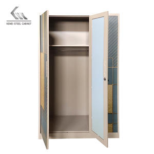 Bán Buôn Giá Rẻ Gõ Xuống Nhà Phòng Ngủ Đồ Nội Thất Tủ Quần Áo Quần Áo Kim Loại Gương Trượt Almirah Tủ Thép Tủ Quần Áo 3 Cửa - Product Image 3