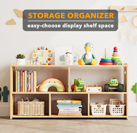 Étagère à livres pour enfants en bois écologique moderne personnalisable à 5 compartiments, style Montessori, à face ouverte, pour les écoles maternelles