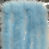 Boa en plumes de marabout bleues teintées, écologiques, pour femmes, idéal pour les fêtes à domicile, la décoration de Noël, les loisirs créatifs, les costumes, les robes de danse et les accessoires de cosplay