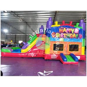 Château gonflable coloré et amusant pour fêtes, avec toboggan intégré - Product Image 3